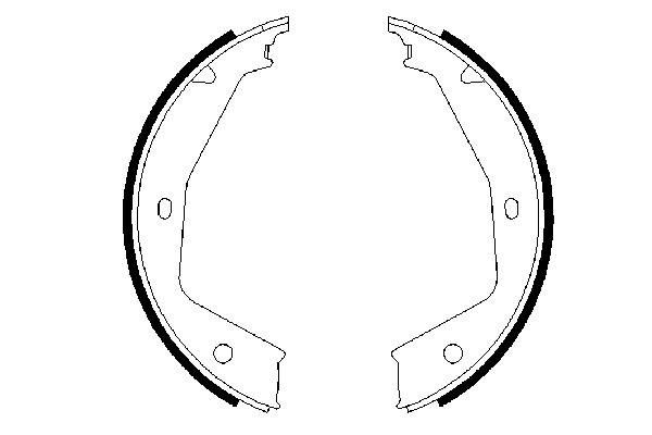 Brake Shoe Set, parking brake 0 986 487 606