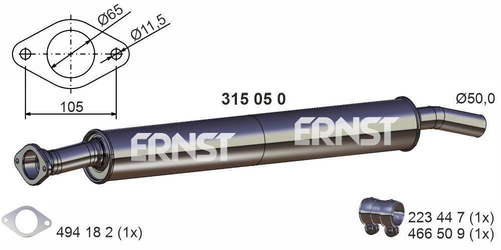 ERNST 315050 - Vorschalld&auml;mpfer