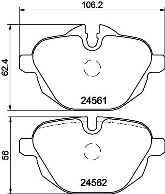 Комплект тормозных колодок, дисковый тормоз 8DB 355 013-921