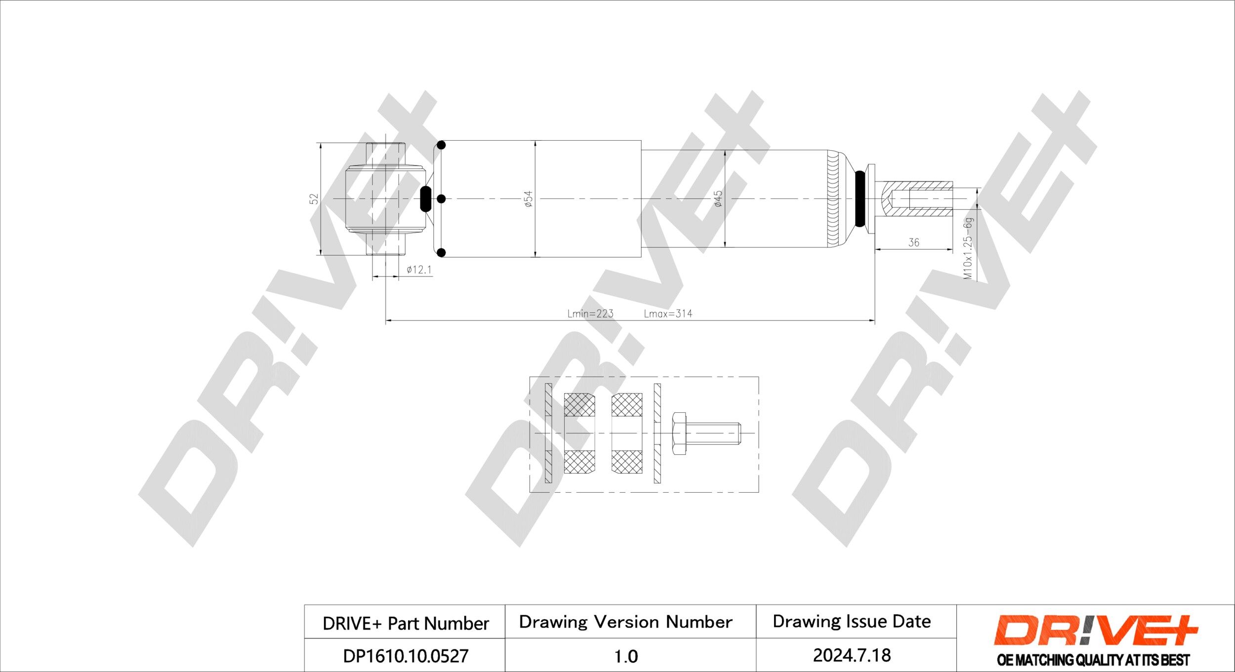 amortizatorius DP1610.10.0527 Dr!ve+
