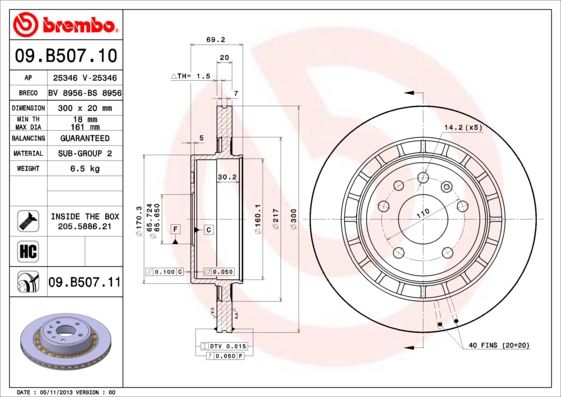 Brake Disc 09.B507.11