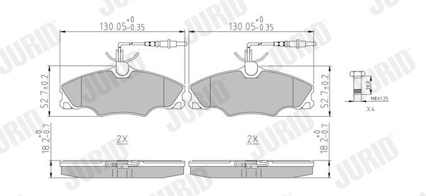 Brake Pad Set, disc brake 571897J