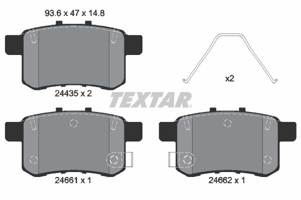 Brake Pad Set, disc brake 2443501