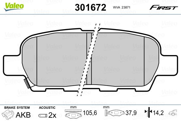 Brake Pad Set, disc brake 301672