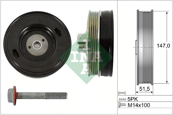 Belt Pulley Set, crankshaft 544 0509 20