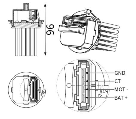 Regulador, ventilador del interior
