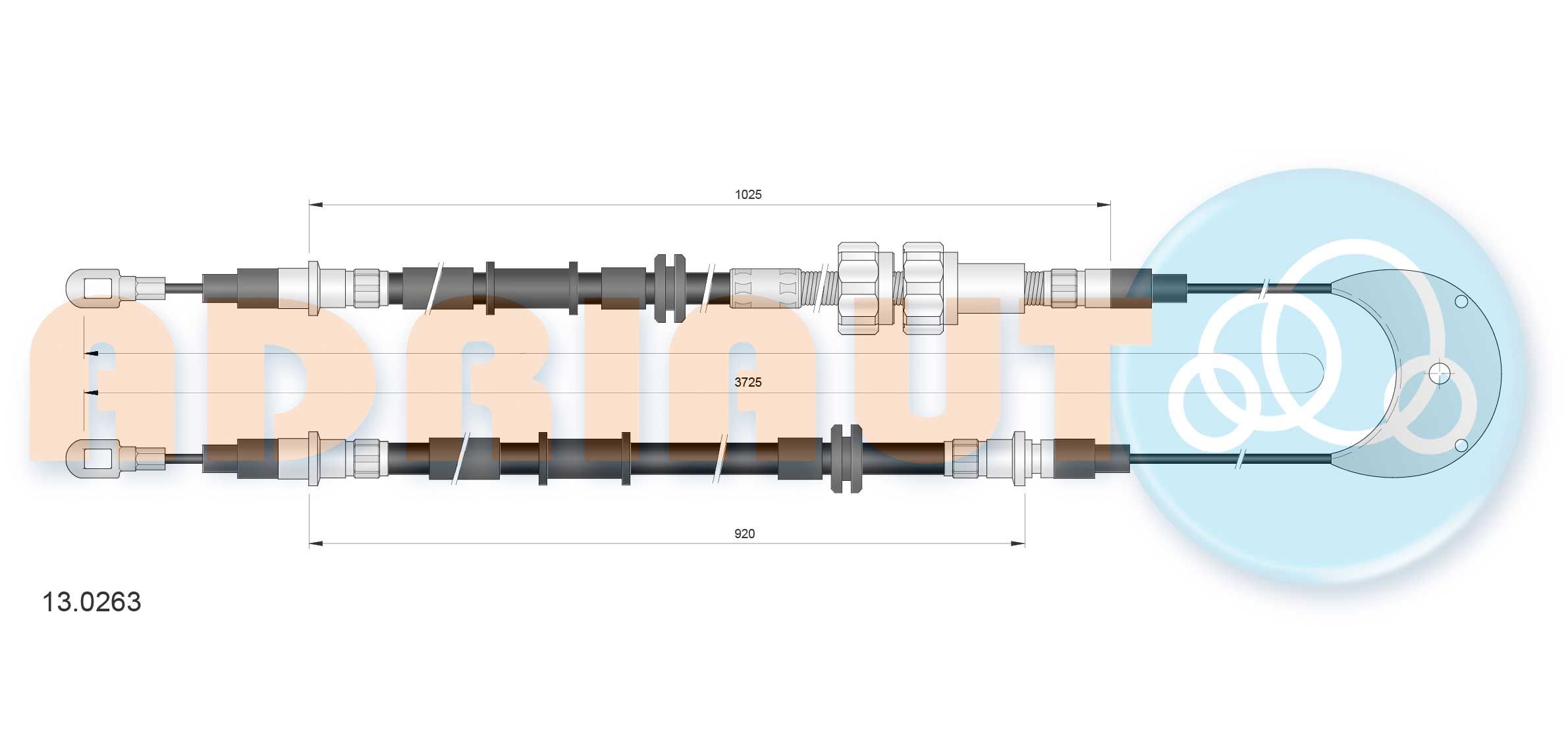ADRIAUTO 13.0263 - Seilzug, Feststellbremse