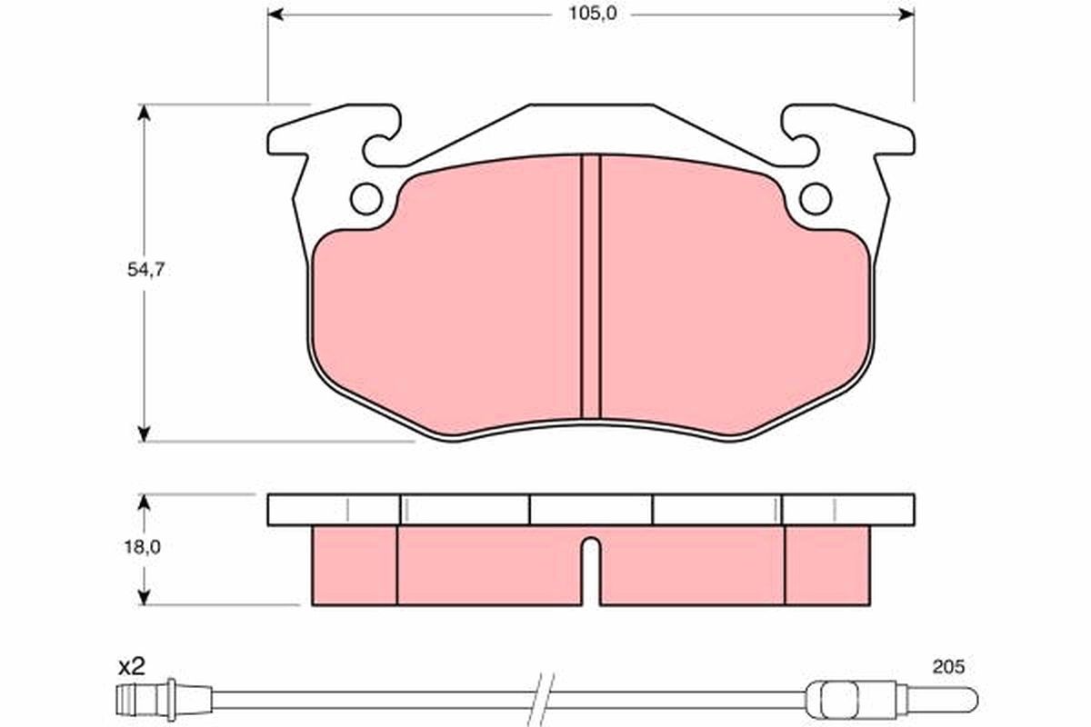 Brake Pad Set, disc brake GDB308