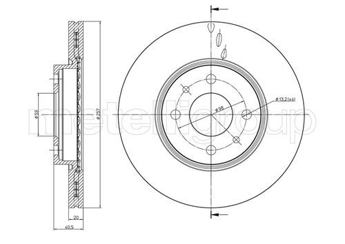 METELLI 23-0231C - Bremsscheibe