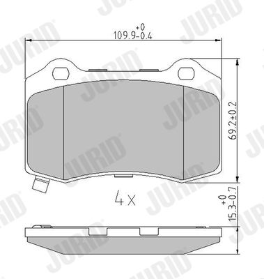 Brake Pad Set, disc brake 573623J