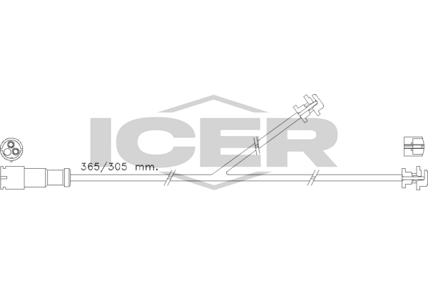610429 E C ICER figyelmezető kontaktus, fékbetétkopás