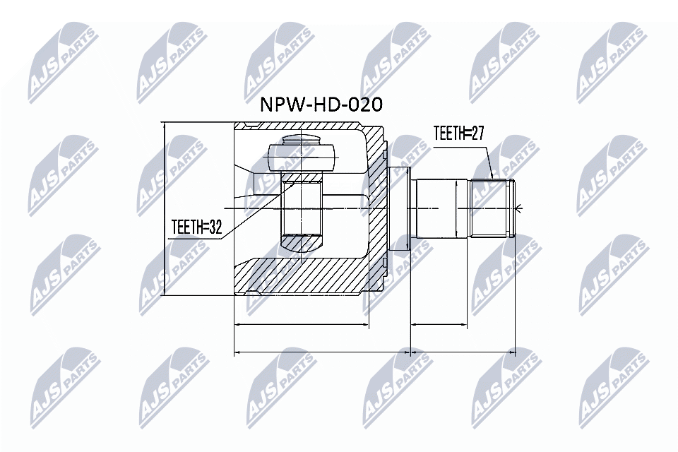 NTY NPW-HD-020 - Gelenksatz, Antriebswelle