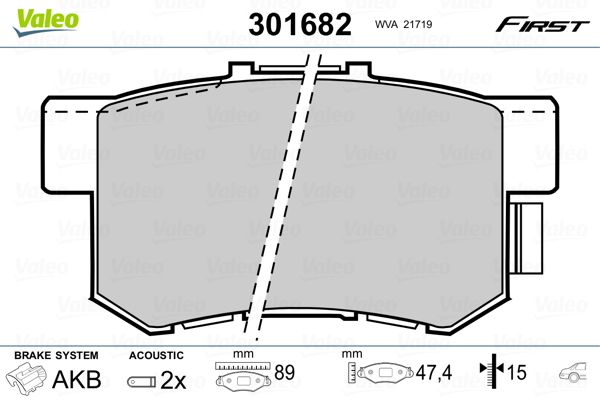 Brake Pad Set, disc brake 301682