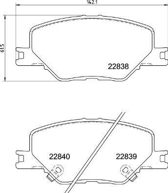 Brake Pad Set, disc brake P 59 096