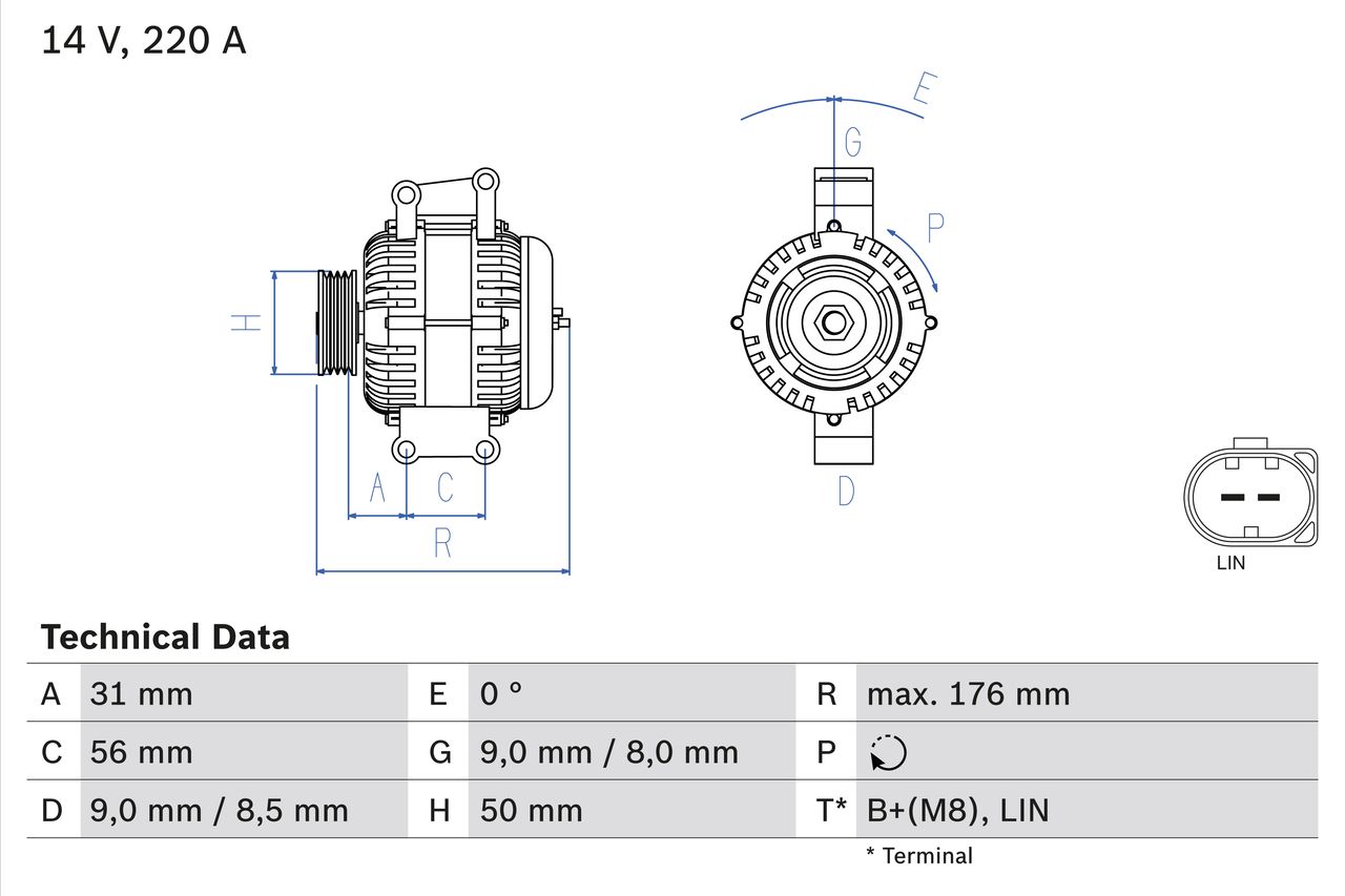 Alternator 0 986 047 640