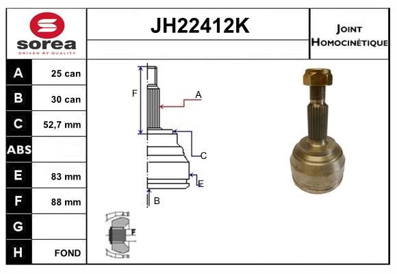 KIT CV JOINT AVEC KR054 - SCENIC II