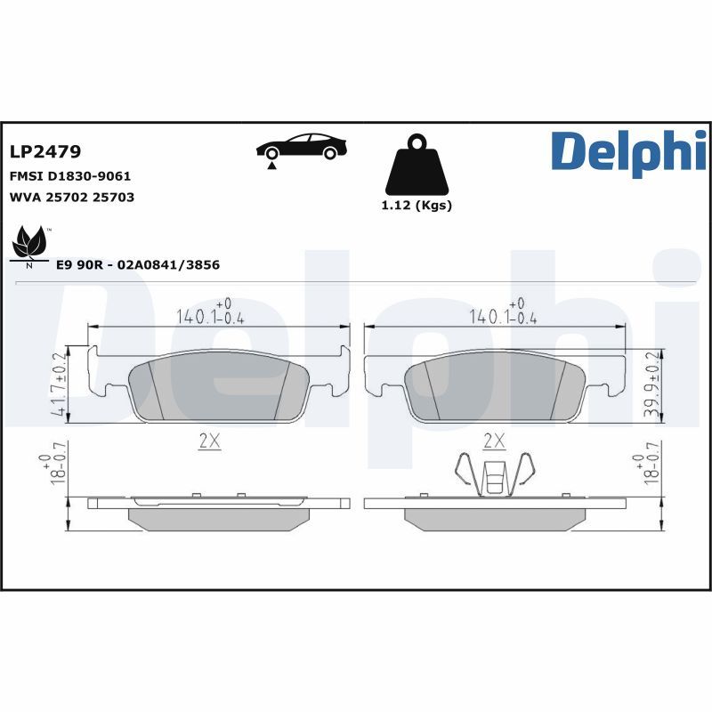 Brake Pad Set, disc brake LP2479