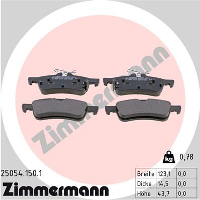 Brake Pad Set, disc brake 25054.150.1