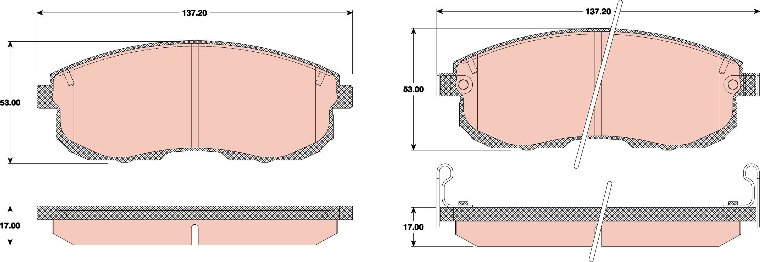 TRW BRAKE PAD SET, DISC BRAKE - TecDoc Only