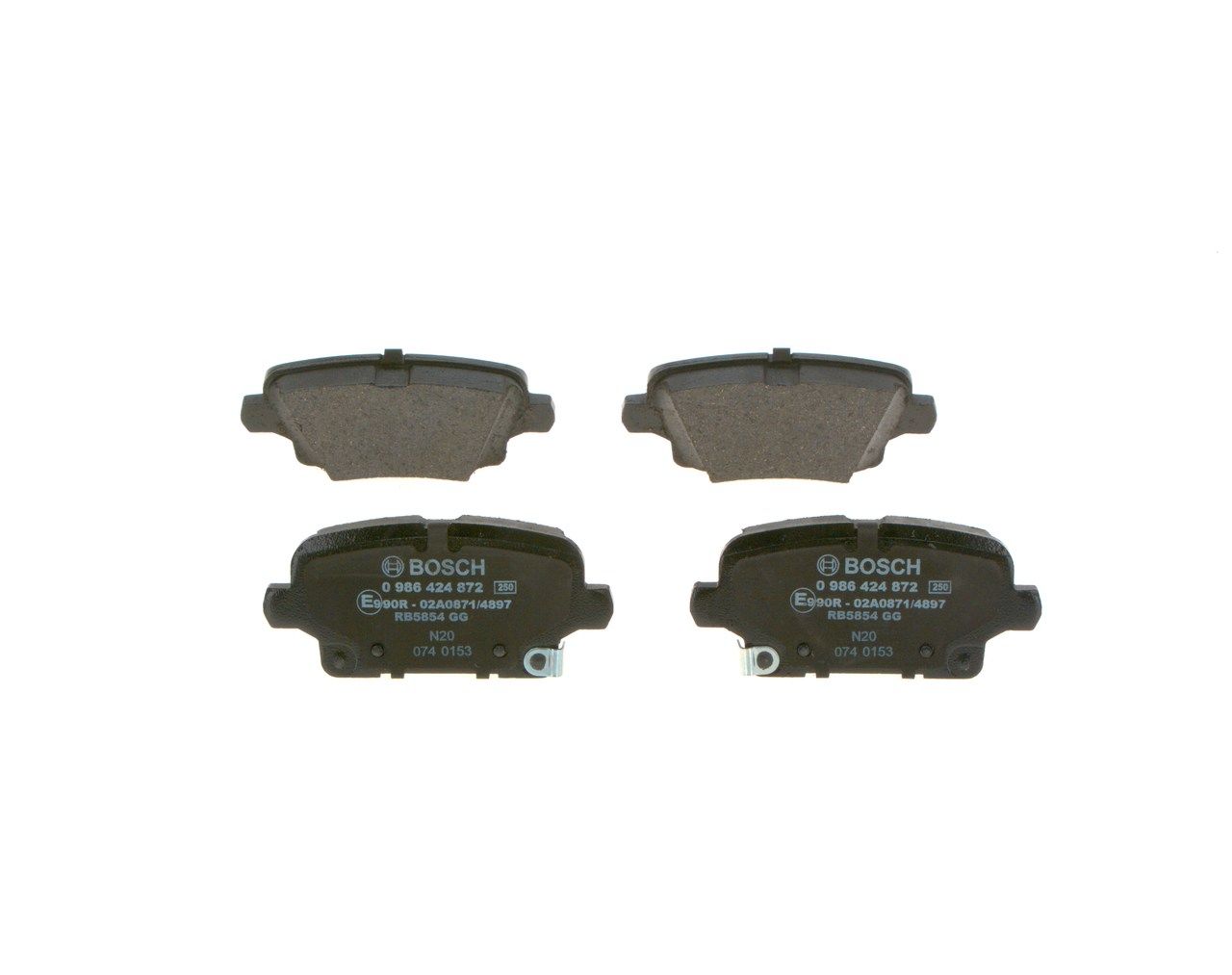 BOSCH 0 986 424 872 Brake Pad Set, disc brake