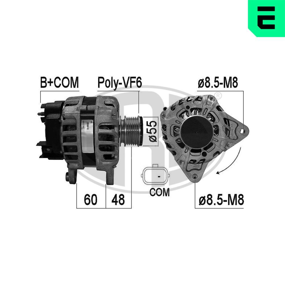 MANCHON OCRYL 9 - POLYESTER COURT 180MM