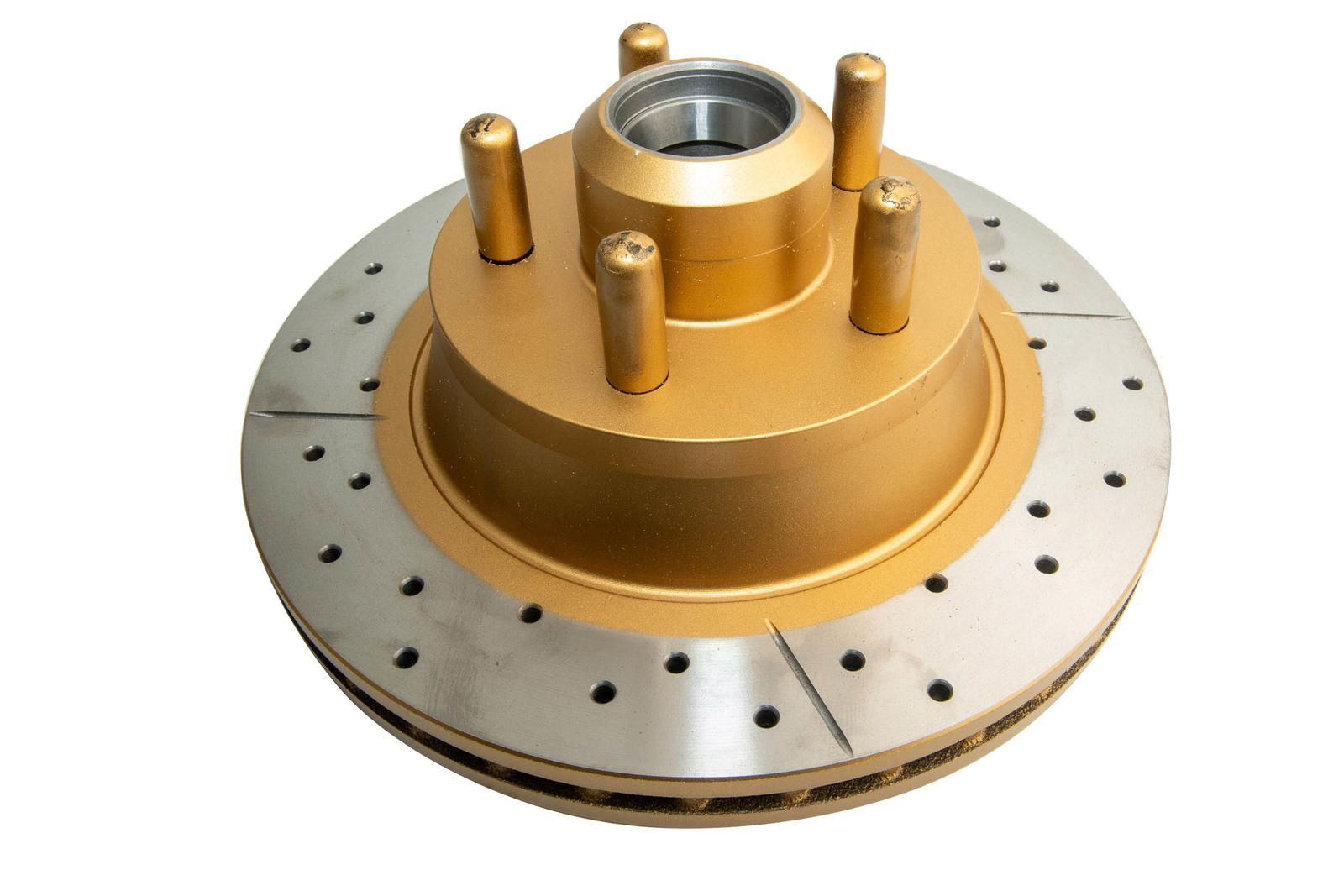 Street Gold Cross-drill/slotted  KP [ Ford 96->EL F ] ABS HUB TYPE - TecDoc 1