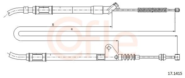 Cable Pull, parking brake 17.1415