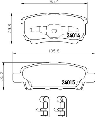 Brake Pad Set, disc brake 8DB 355 010-811