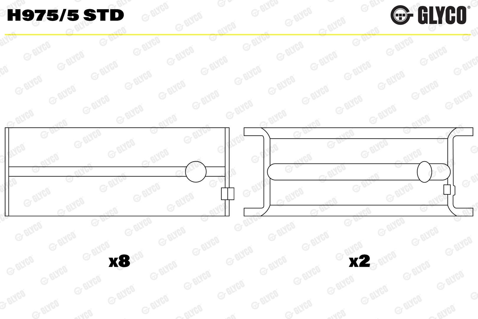GLYCO H975/5 STD - Kurbelwellenlager