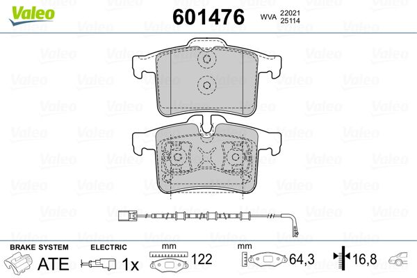 Bremsbelagsatz, Scheibenbremse