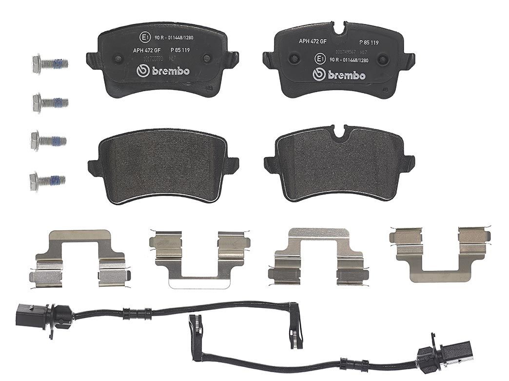 BREMBO P 85 119 - Bremsbelagsatz, Scheibenbremse PRIME LINE