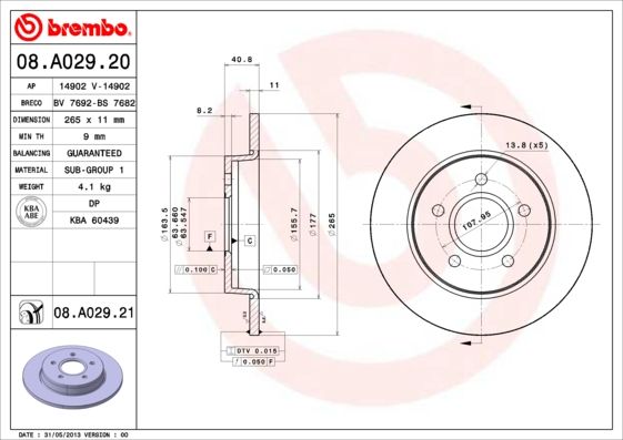 Brake Disc 08.A029.21