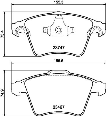 Brake Pad Set, disc brake 8DB 355 013-821