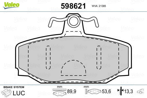 PLAQ FREIN VOLV 760, 780, 960  9900