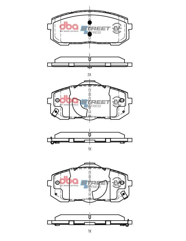 DBA SS STREET SERIES BRAKE PADS [ Hyundai Tucson NX / Kia Sportage NQ 2021 On F ] - TecDoc Only