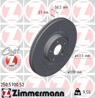 Zimmermann 250.5700.52 Bremsscheibe
