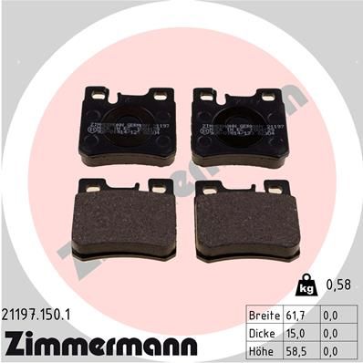 Brake Pad Set, disc brake 21197.150.1