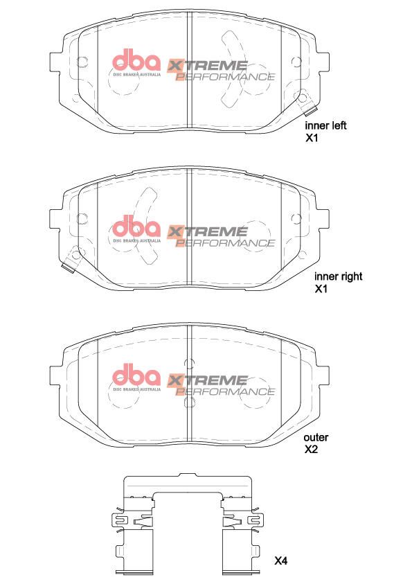 DBA XP PERFORMANCE  BRAKE PADS [ Hyundai Ioniq 5/ Kia EV6 2022 - On F ] - TecDoc Only