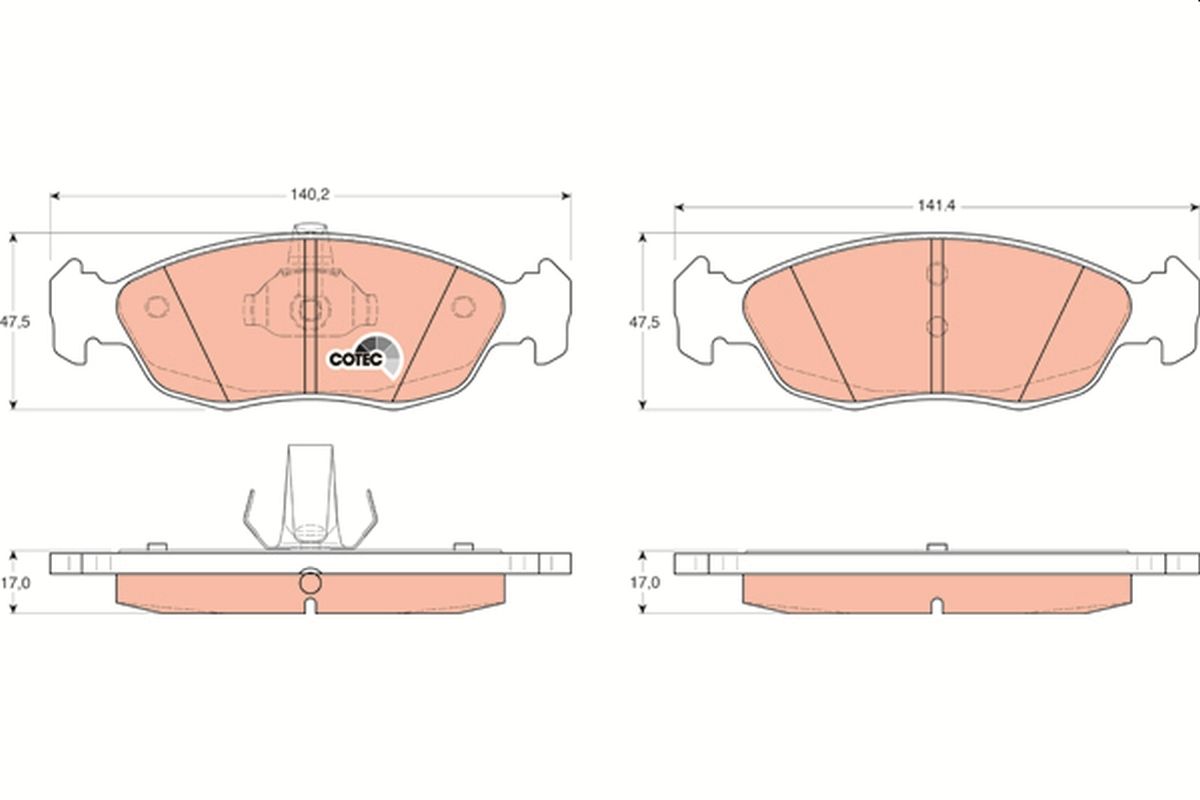 Brake Pad Set, disc brake GDB1322