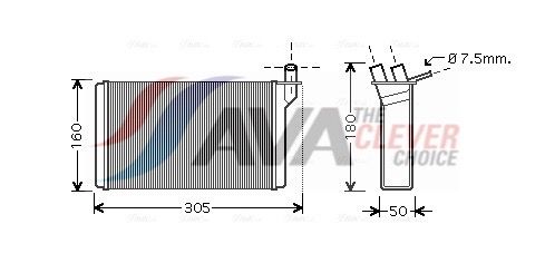 LA6018 AVA QUALITY COOLING Hőcserélő, belső tér fűtés