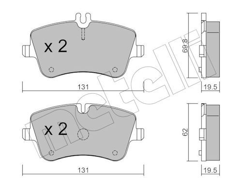 METELLI 22-0342-0 - Bremsbelagsatz, Scheibenbremse