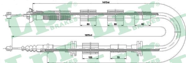 Cable Pull, parking brake C0223B