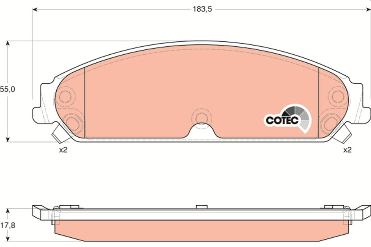 Brake Pad Set, disc brake GDB4134