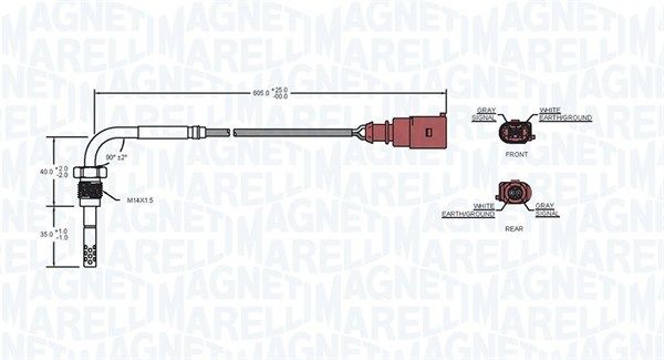 Sensor, Abgastemperatur Sensor, Abgastemperatur