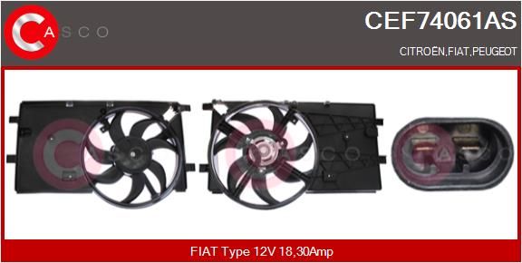 CEF74061AS CASCO Brand New HQ villanymotor, hűtőventilátor