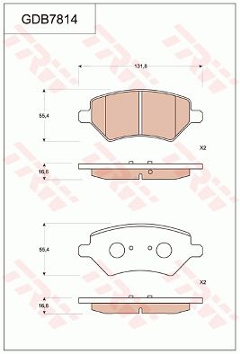 TRW DISC BRAKE PADS - TecDoc Only