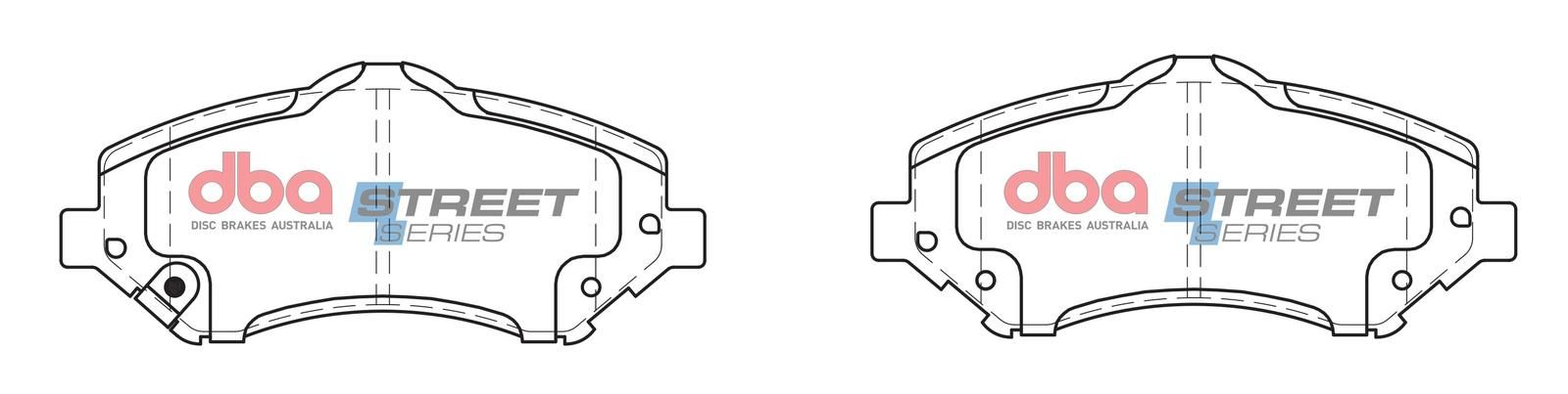 DBA SS STREET SERIES BRAKE PADS [ Chrysler/Dodge/Jeep & VW 2007-2014 F ] - TecDoc Only