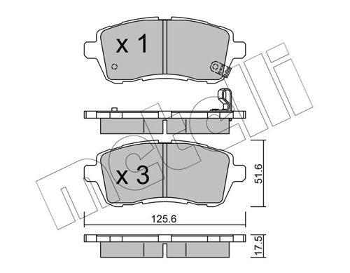 Brake Pad Set, disc brake 22-0793-0