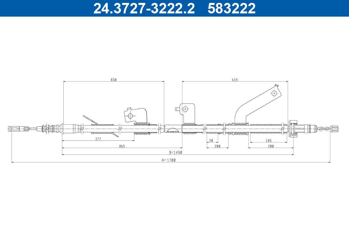 Ate 24.3727-3222.2 Seilzug, Feststellbremse