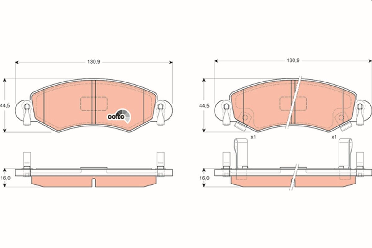 Brake Pad Set, disc brake GDB1420